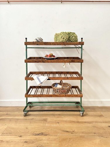 Mid-Century Shoe Rack Trolley for sale at Pamono