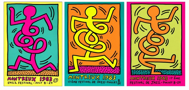 Keith Haring, Montreux Jazz Festival, 1983, Silkscreen for sale at