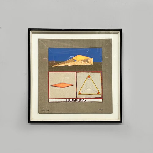 Lucio Del Pezzo, Italian Modern Silkscreen Print, 1970s