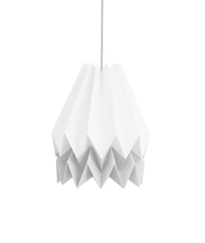 white origami lampshade