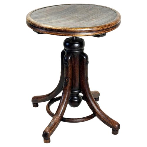 Art Deco Adjustable Piano Stool from Fischel, Former