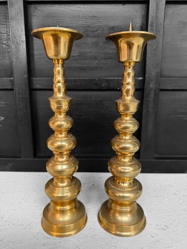 Japanese Shinto Altar Candlesticks, 1950s, Set of 2 for sale at Pamono
