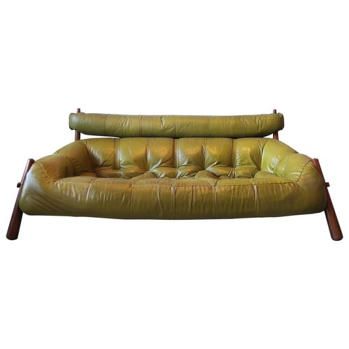 Brazilian 3 Seater Rosewood Leather Sofa From Percival Lafer Leather Sofa From Percival Lafer