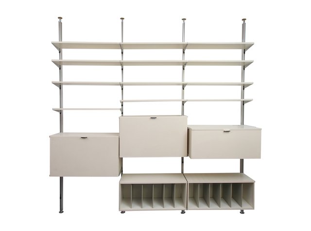 White Aluminum Shelving System 1970s For At Pamono