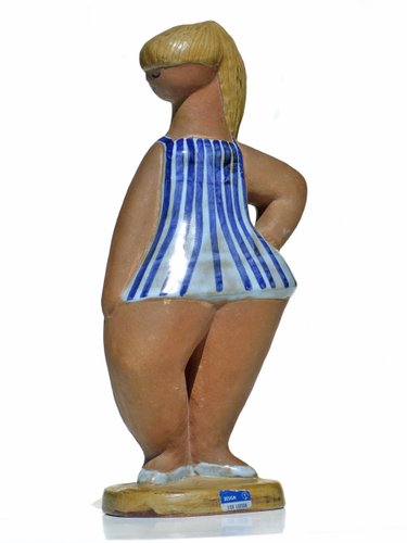 Vintage ABC Girls Dora Pottery Figurine by Lisa Larson for sale at