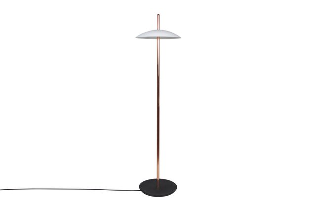 Signal Floor Lamp In Copper With White Shade By Shaun Kasperbauer Floor Lamp In Copper With White Shade