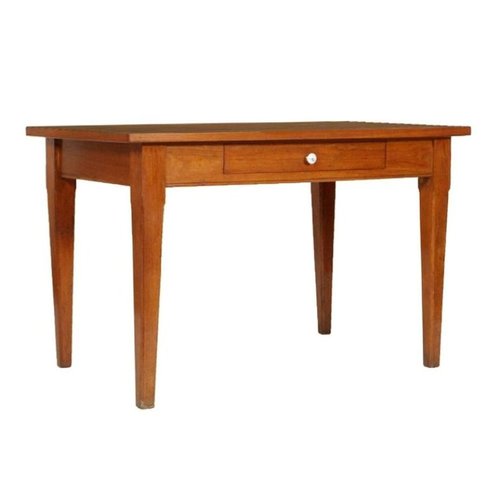 Vintage Solid Oak Kitchen Table with Formica Top 1940s for sale