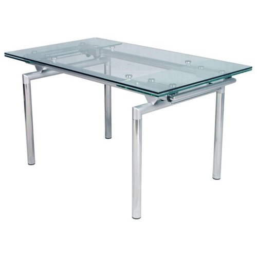 Italian Extendable Chrome Glass Table, Extendable Glass Dining Table Canada