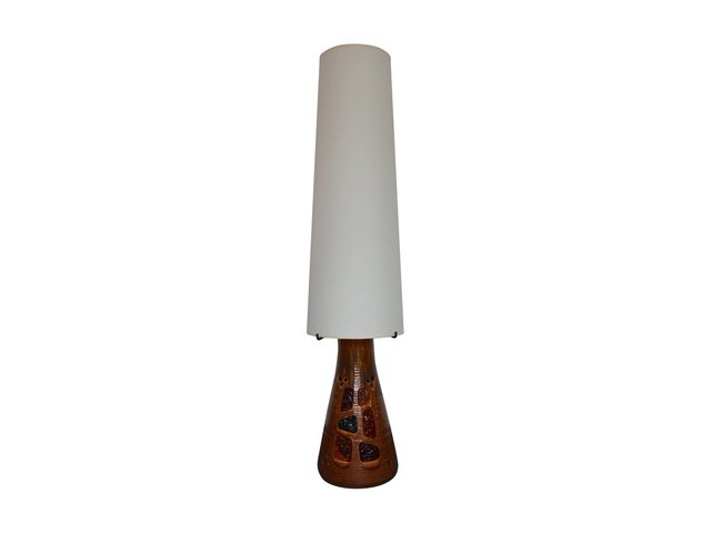 Large Ceramic Floor Lamp From Accolay 1960s