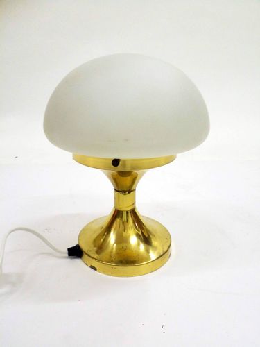 Vintage Brass Lamp With Milk Glass Shade For At Pamono