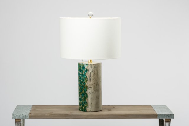 green table lamp