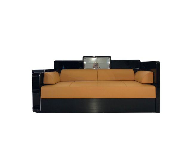 Black Art Deco Sofa 1920s