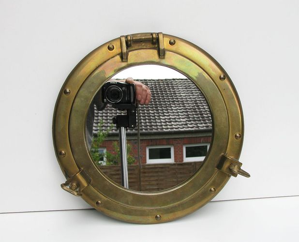 Brass Porthole Mirror 1980s For At Pamono Brass Porthole Mirror 1980s For