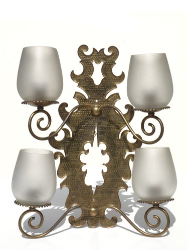 Große italienische Mid-Century Wandleuchte von Gino Sarfatti für