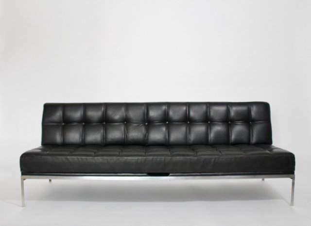 Black Leather Constanze Daybed by Johannes Spalt for Wittmann