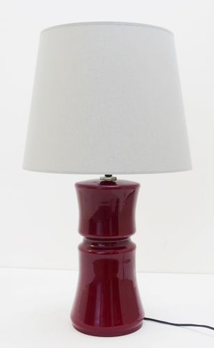 Vintage Dark Red Murano Glass Table Lamp For At Pamono