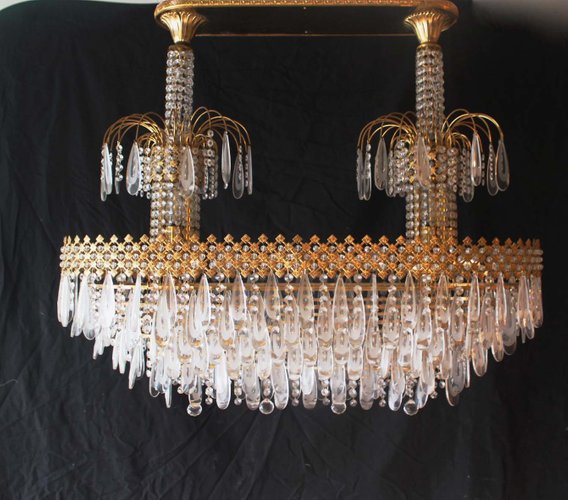 Vintage Murano Glass Swarovski Crystal Chandelier 1980s For Vintage Murano Glass Swarovski Crystal Chandelier 1980s For At Pamono