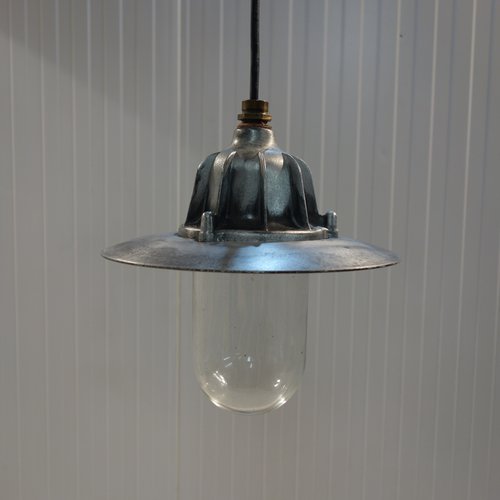 Brushed Aluminium Ceiling Dome Light By Coughtrie Of Glasgow 1955