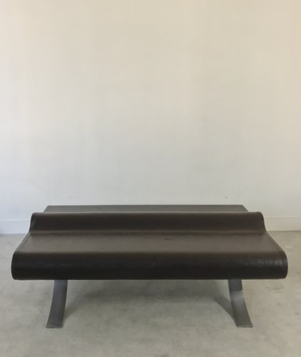 Swiss Leather Back To Back Bench 1970s For Sale At Pamono