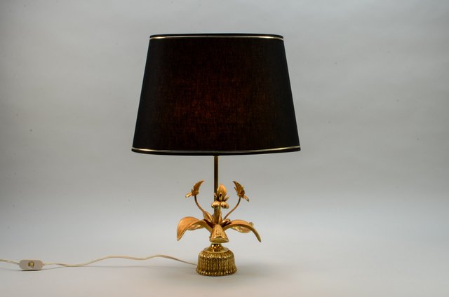 Mid Century Brass Fleur De Lis Table, Fleur De Lis Table Lamp