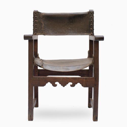 Antiker Spanischer Friars Chair 17 Jh