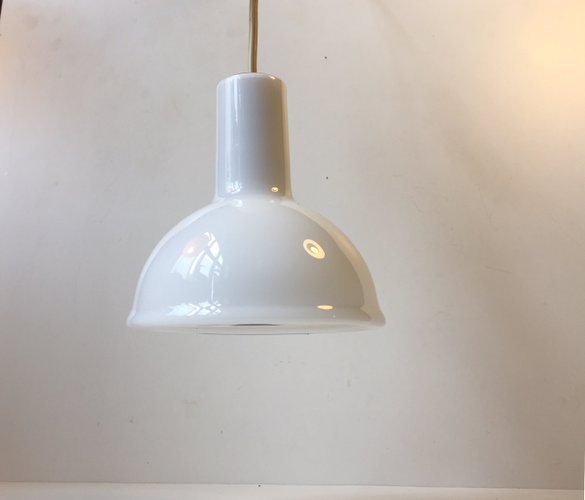 Kleine Modell Skyline Hängelampe aus Opalglas von Sidse Werner für