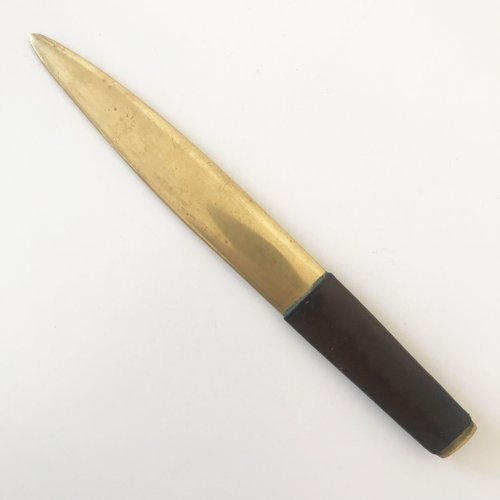 Brass and Cane Letter Opener by Carl Aubock