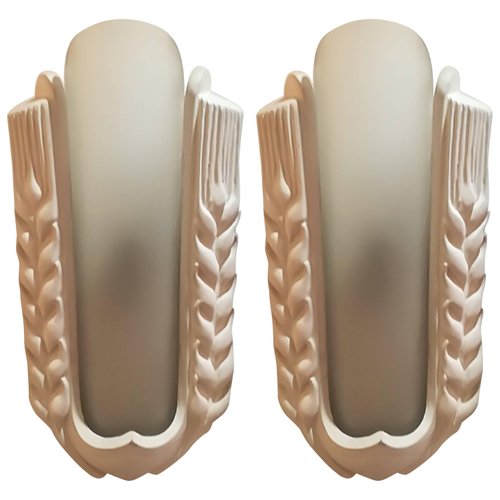 Wandlampen Aus Gips Glas 1940er 2er Set Bei Pamono Kaufen