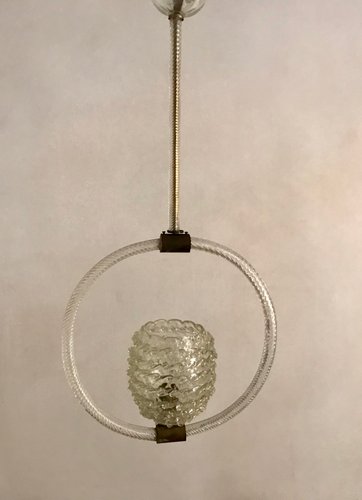 Vintage Murano Glass Pendant Lamp from Barovier & Toso Vintage Murano Glass Pendant Lamp from Barovier & Toso