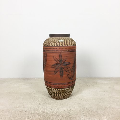 Vintage Ceramic Pottery Floor Vase From Decora 1960s For Sale At