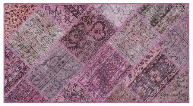 Pinker Patchwork Teppich 1960er Bei Pamono Kaufen