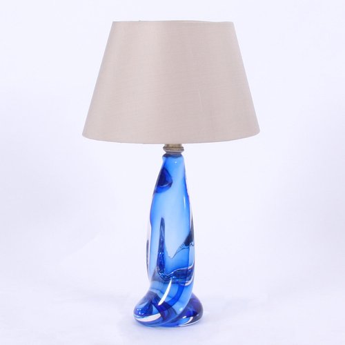 Blaue Lampen Von Val Saint Lambert 1960er 2er Set Bei Pamono Kaufen 