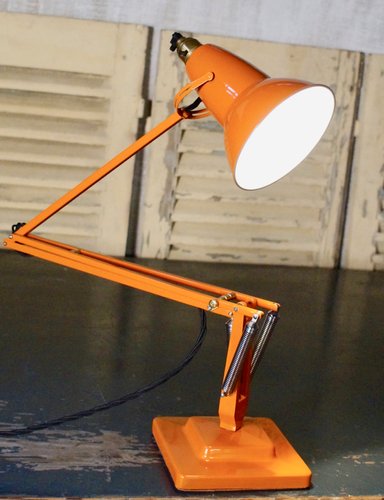 orange anglepoise lamp