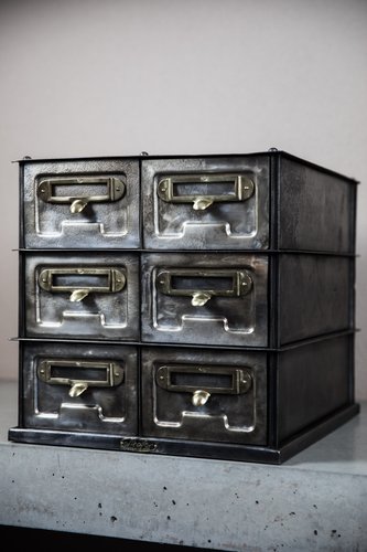 Vintage Filing Cabinet With 6 Drawers From Strafor 1930s For Sale