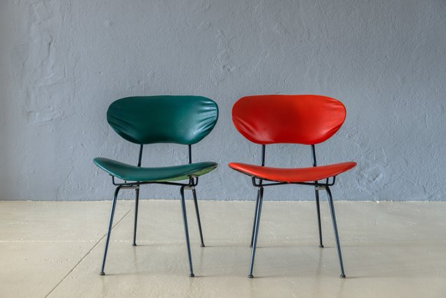 Mid Century Italian Side Chairs By Gastone Rinaldi 1950s Set Of