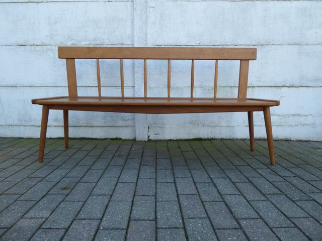 Midcentury Danish Teak Wooden Bench Sofa 1950s For At Pamono