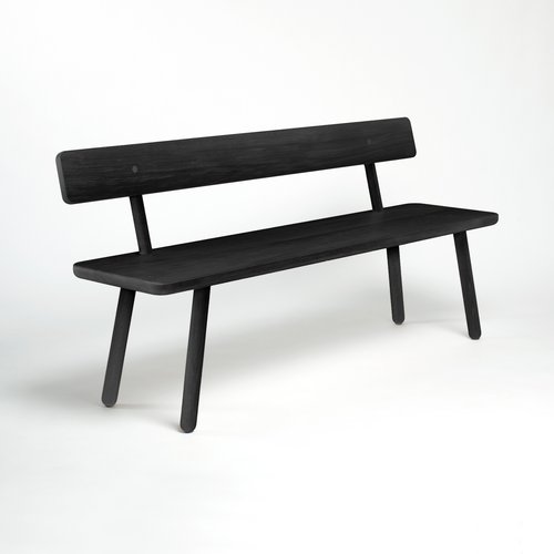 Um Black Ash Bench One By Another, Outdoor Black Bench