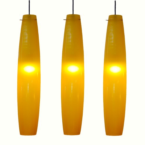 Yellow Murano Glass Pendant By Alessandro Pianon For Vistosi 1960s Yellow Murano Glass Pendant By Alessandro Pianon For Vistosi 1960s At Pamono