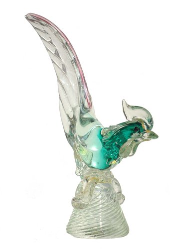 Murano Glass Pheasant by Archimede Seguso, 1950s for sale at