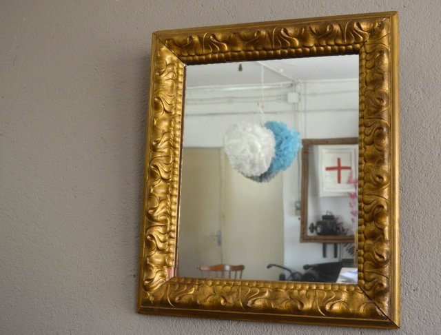 Antique Golden Mirror For Sale At Pamono