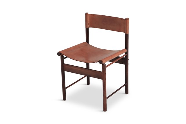 Bamboo Red Leather Dining Chairs By Jorge Zalszupin For L Bamboo Red Leather Dining Chairs By