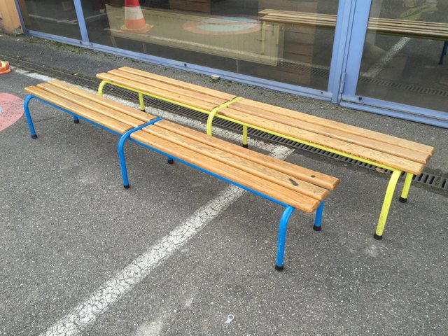 Vintage Children S School Benches 1970s Set Of 2 For Sale At Pamono