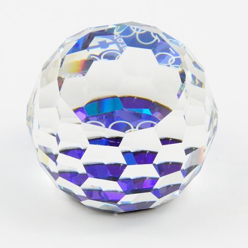 Crystal Glass Winter Olympics Paperweight from Swarovski