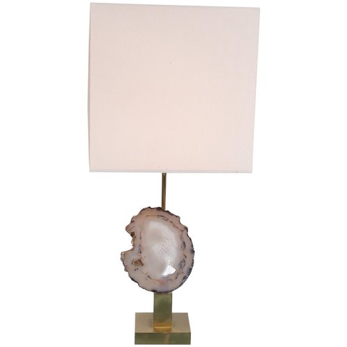 Vintage Agate Table Lamp 1970s