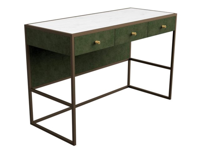 Novasuede Marble Antique Bronze Eros Desk By Casa Botelho For