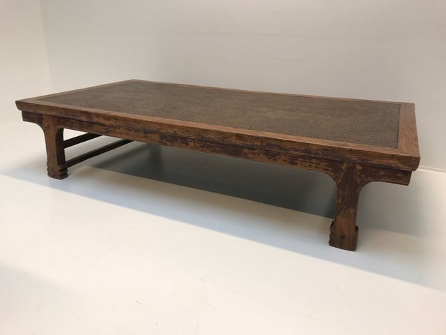 Vintage Indonesian Teak Rattan Coffee Table For Sale At Pamono