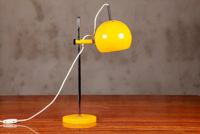 yellow table lamp