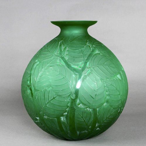 Milan Green Glass Vase By Rene Lalique 1929 For Sale At Pamono