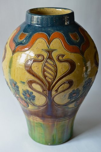 Bruges Arts And Crafts Vases 1890s Set Of 2 For Sale At Pamono