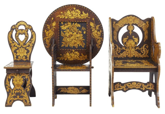 Anique American Arts And Crafts, Arts And Crafts Table Chairs